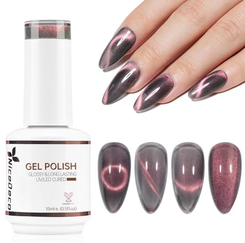 Nicedeco Cat Eye Gel Nail Polish, 15ML UV/LED Soak-Off Gel Polish Nail Art Manicure Pedicure, Salon & Home Use - Long Lasting & Easy to Apply 306