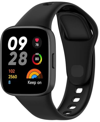 Msksjer Compatible Avec Xiaomi Redmi Watch 3 - Bracelet de Remplacement en Silicone Souple Sport Étanche (Non Compatible Avec Redmi Watch 3 Active)