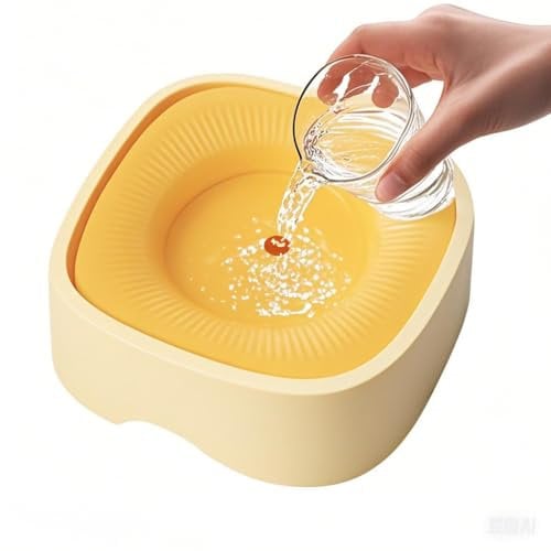 Hundenapf 1200ml Wassernapf Hund ohne sabbern Schwimmender rutschfest Trinkwasserspender Großer Hundenapf Geeignet für Hunde und Katzen