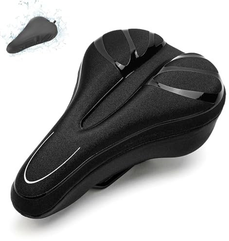 LIBRNTY Fahrradsattel uberzug weich,Sattelüberzug gel, Aufrüsten und verdicken Sattelbezug Gelüberzug,mit Regenschutz,gepolsterter Fahrradsitzbezug für Männer und Frauen,für Rennradsättel Mountainbike