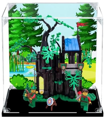 Acryl-Displaybox für Lego 40567 Modell eines kleinen Baumhauses im Wald, transparent, staubdicht, kompatibel mit Lego 40567 Modell (Modell nicht im Lieferumfang enthalten) (Stil A, transparent)