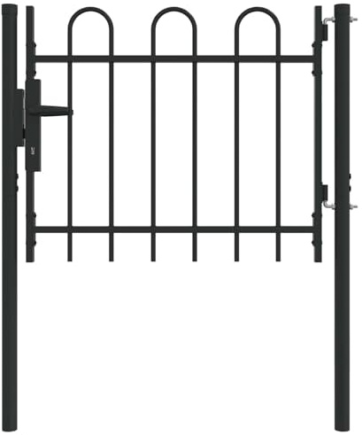 vidaXL Zauntor BOXTEL 103 x 124,5 cm Pulverbeschichteter Stahl Grau