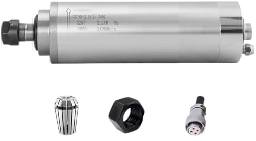 Xnuiasqe Moteur de Broche Refroidi par Eau GDZ-80-2.2B 2.2KW 220V 24000rpm 80mm 400Hz ER20 pour Machine de Fraisage CNC.