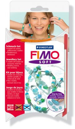 Staedtler 8023 85 - Kit perline da realizzare con la pasta morbida per modellare Fimo, si indurisce in forno