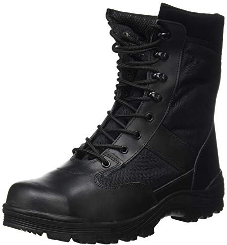 Mil-Tec Sicherheitsstiefel-12837000, Stivali per lavori industriali Unisex-Adulto, Nero, 41 EU
