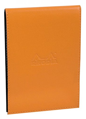 Rhodia 118138C Notizblock N.13 mit Schutzhülle 80 Blatt kariert Orange
