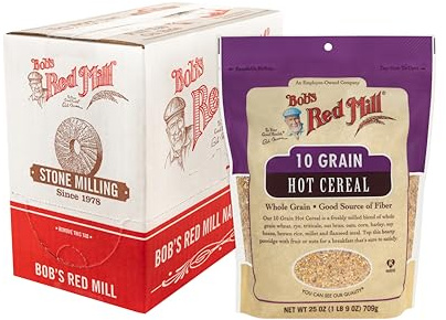 Bob's Red Mill 10 Grain Hot Cereal, 25oz (Pack of 4)- Whole Grain, Vegan, Kosher