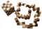 LOGOPLAY Schlangenwürfel 4x4 Gr. S - 6x6x6 cm - Snake Cube - Würfel Schlange - 3D Puzzle - Knobelspiel - Geduldspiel - Logikspiel aus edlem Holz