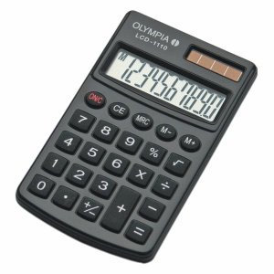 Olympia Taschenrechner LCD-1110 BK 10-stellig Batterie/Solar-Betrieb schwarz