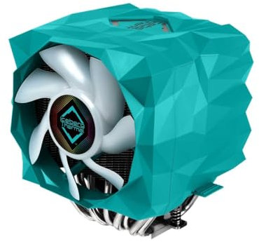 Iceberg Thermal IceSLEET X9 Dual TR AMD sTRX4 TR4 SP3 Ryzen Threadripper Doble Torre de Alto Rendimiento CPU de 9 Tubos de Cobre niquelados, direccionable RGB ARGB 120 mm y 140 mm PWM Dual Azul Verde