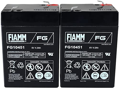 FIAMM Batterie de remplacement moto, voiture, quad et autre véhicule pour enfant 6V 4 5Ah
