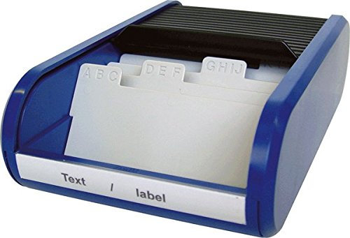 helit Visitenkartenbox/H6218093, schwarz/blau, Visitenkartenboxen