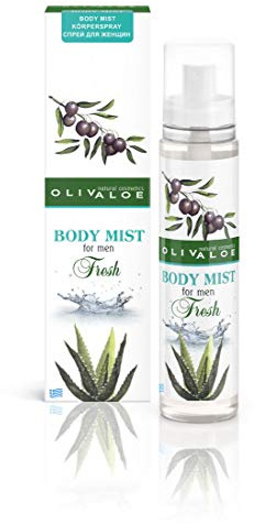 OLIVALOE 00114 - BODY MIST - Fresh - Körperspray für Männer 130ml, Naturkosmetik