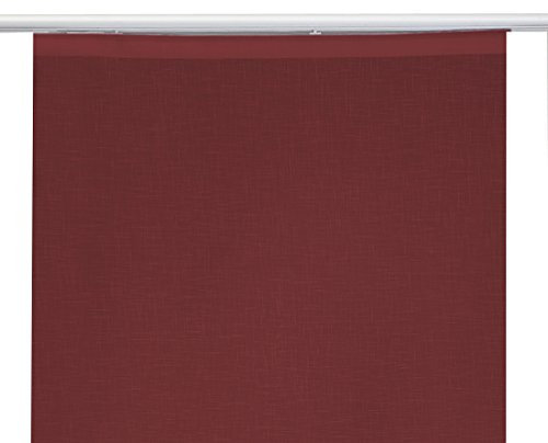 Schiebegardine meliert Desire Flächenvorhang B/H ca. 60x245 cm incl. Paneelwagen und Beschwerungsstange #1119 (Bordeaux)