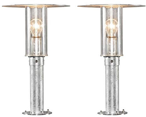 KONSTSMIDE 2er Set Sockelleuchte / Wegeleuchte MODE, bruchsicher, Gartenbeleuchtung, 661-320