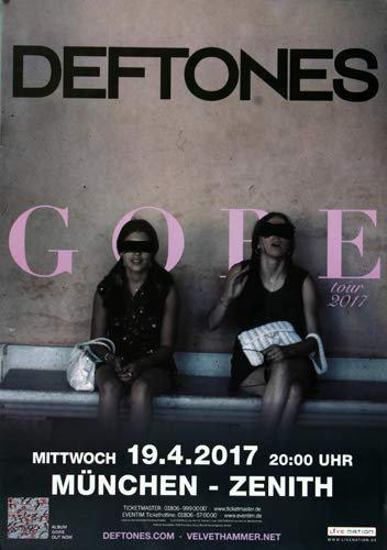 Deftones - Gore, München 2017 » Konzertplakat/Premium Poster | Live Konzert Veranstaltung | DIN A1 «
