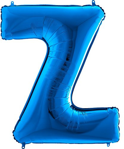 Trendario Ballon Buchstaben - XXL Riesenbuchstabe 100cm Folienballon - Helium Luftballons für Geburtstag, Taufe, Party Deko, Hochzeit (Z, Blau)