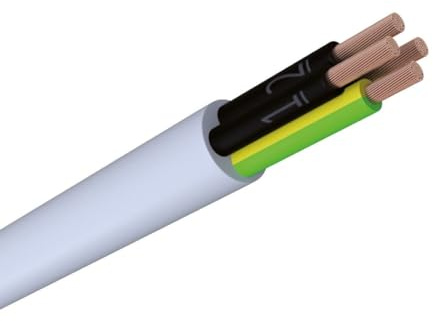 WITTKOWARE YSLY-JZ Steuerleitung 4G1,5 mm² Grau 50 m Ring | Flexible Ölbeständige PVC-Anschlussleitung für Maschinen- und Anlagenbau 300/500 V