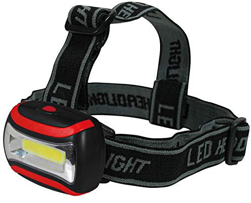 Valex 1152241 Lampada Frontale Led Head [Classe di efficienza energetica A], Lampada da Testa con 3 modalità di illuminazione, luce orientabile, 100lm, 24h autonomia