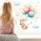 Wandtattoo Loft Fensterbilder Frühling Hase mit Ballons Motiv – A4 Bogen, Wiederverwendbar – Frühlingsdeko Fenster, Frühlingsbild Fenster, Fensterdeko Frühling, Fensterfolie Frühling Selbstklebend