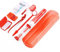 ZKSMNB Kit de soins orthodontiques - Kit de nettoyage orthodontique portable - Brosse en V - Brosse interdentaire - Brosse dentaire - Fil dentaire - Cire dentaire - Kit de voyage - 8 pièces - Rouge