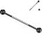 hengkaixuan 14G Industrial Barbell Chirurgenstahl Industrieller Piercing-Schmuck Schwarz Industrial Barbell 38mm lange Gerüststange Industrial Bar mit weißem Opalknorpel Ohrring Helix Ohrringe