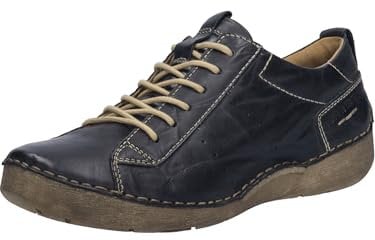 Josef Seibel Damen Low-Top Sneaker Fergey 56,Weite G (Normal),Wechselfußbett,schnürschuhe,schnürer,Halbschuhe,schwarz,42 EU