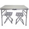 Aktive 62643 - Mesa plegable portátil camping para 2 personas, Incluye 2 taburetes, conjunto jardín con sillas