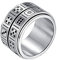 Mesnt Anelli in Acciaio, Dadi Girevoli Party Game Puntelli Spinner Ring Argento Taglia 17