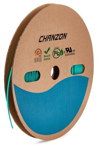 Chanzon 2:1 Ratio - 80Ft Roll - 1/16 (1.5mm) Heat Shrink Tubing 2:1(25M Total Length) Green Polyolefin Sleeving Wrap Shrinking 2 to 1 1pcs