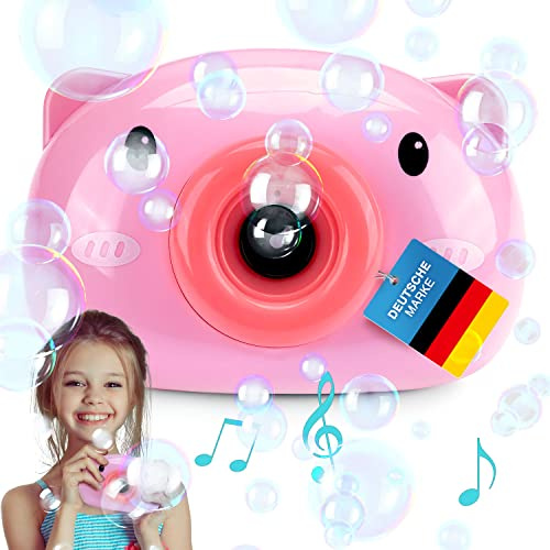Seifenblasen-Kamera Süße Seifenblasenmaschine; Seifenblasen-Pistole für Kinder; Bubble-Machine, Elektrische Bubble-Gun für Kinder-Geburtstage & Hochzeitsfeier