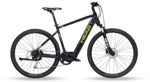 HEAD Herren e I-Peak II e5000 Cross-Ebike, Matt Black/Green, 50