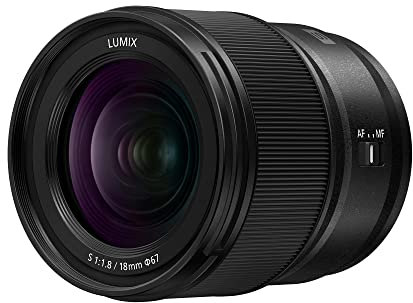 Panasonic LUMIX S-S18 - Obiettivo per fotocamera serie S, 18 mm F1.8 con attacco a L, intercambiabile per fotocamere digitali mirrorless full frame