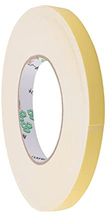 Rebower Simple face Mousse Ruban Auto Adhésif, [pour Accueil Luminaires, Emploi Quotidien] - 12mm x 1mm / 10m / Blanc, Jaune / 1 Pcs