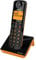 ALCATEL S280 - Telefono Fisso Cordless DECT - Design Compatto - Grande Display Retroilluminato - Vivavoce - Funzione Blocco Chiamate - Rubrica da 50 Contatti - Nero/Arancione