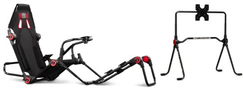 Next Level Racing F-GT Lite Formula & GT Foldable Simulator Cockpit and Lite Free Standing Monitor Stand - Bundle