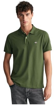 GANT Herren REG Shield SS Pique Polo, Pine Green, 56