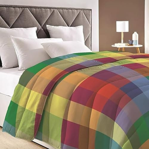INTRECCI Piumino Matrimoniale, 260 x 260 cm, Piumino Ecologico, Caldo, Invernale, 300 g/m², Anallergico e Antiacaro, Made in Italy, Lavabile in Lavatrice, Soffice, Morbido. Fantasia: Multicolor