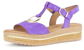 Gabor Damen Plateausandalen, Frauen Sandalen,Best Fitting,Sommerschuhe,Freizeitschuhe,offene Schuhe,Strandschuhe,Violetta (Gold),40 EU / 6.5 UK