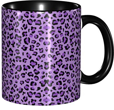 Oudrspo Purple Leopard Mug Ceramic Mugs Home Office Cup