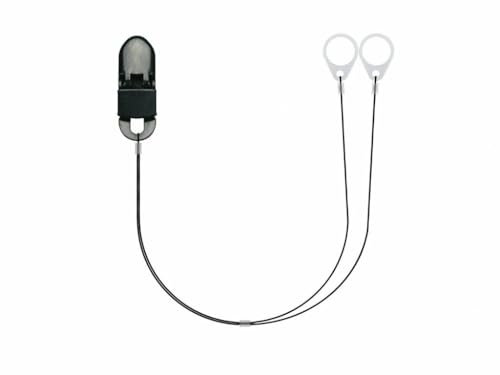 SmartEar Invisible Dual Hearing Device Security Clip – Versatile Use – Comfortable Design – Secure Hold – for Children, Elderly, Active People – Standard 20 cm - Black (7 mm)