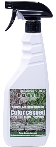 InstaGreen Premium Color cespéd frasco pulverizador de 500 ml - pintura para césped y setos lista para usar - contra el césped amarillo - biodegradable pulverizable naturalmente a base de agua