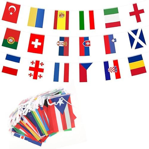 May Huang 100 Pezzi Bandiere del Mondo, Bandiera Olimpica Giochi Olimpici Decorazione 14 x 21 CM, Stendardo Internazionale, Decorazioni per Bar, Grande Apertura, Celebrazioni Sportive Internazionali