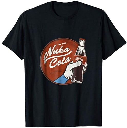 HONGWEl Nuka-Cola Nuka Word FunnyT-Shirt Short-Sleeved Shirt Top Sweatshirt? Black? T-Shirt Black M