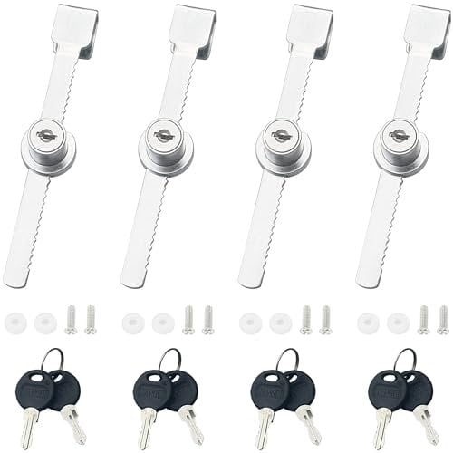 4 PCS Display Cabinet Sliding Glass Door Locks,Showcase Security Locks