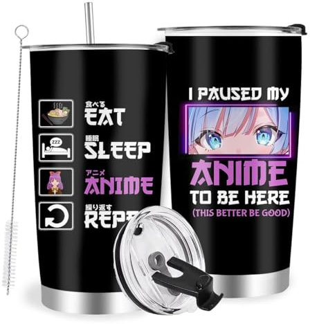 Anime Lover Gifts for Girls, Anime Gifts For Women, Anime Lover Stainless Steel Tumblers 20oz, Anime Merch, Japanese Gifts, Birthday Kawaii Gifts for Anime Lovers