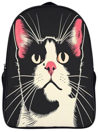ZHENGYBB Cat Rucksäcke Kinder Schulrucksack Schultasche 3D-gedruckte Cartoon Anime Schulranzen Schultaschen Für Jungen Grund- Und Mittelschüler 40x28x16cm