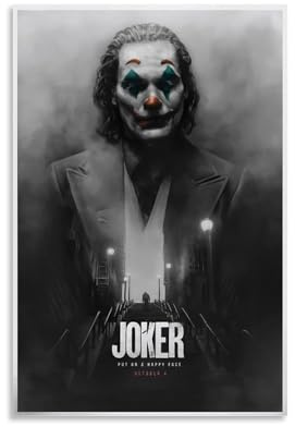 XFPOBH Joker Klassisches Filmposter auf Leinwand, Gemälde, Wandkunst, Bild, Heimdekoration, Druck für Schlafzimmer, Wohnzimmer, 30 x 45 cm, ungerahmter Stil