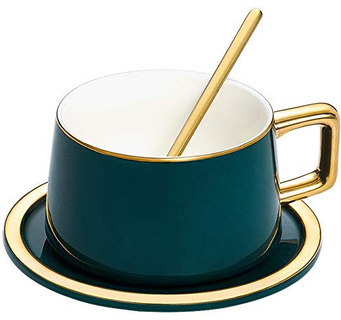 XINQIK Tasse à thé en céramique à Motif Floral Céramique Tasse de café Petit européenne de Luxe Fleur de thé l'après-midi Coupe du thé élégante Maison