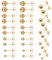 HJZHII 15 Paar Dot Ohrstecker, Unisex Edelstahl Ohrstecker Kugel Ohrringe silberne Kugelohrringe winzige Ohrstecker für Frauen und Männer 3 mm, 4 mm, 5 mm, 6 mm, 7 mm (Gold)